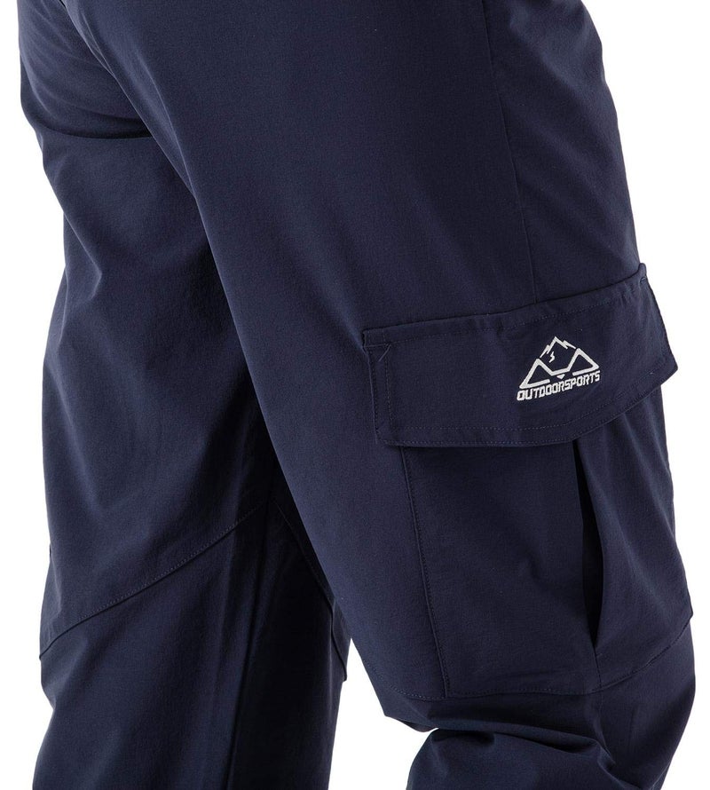 Rdruko Women's Hiking Pants Water Resistant Lightweight Quick Dry Travel Work Cargo Pants with 5 Zipper Pockets Navy Small - Image 3